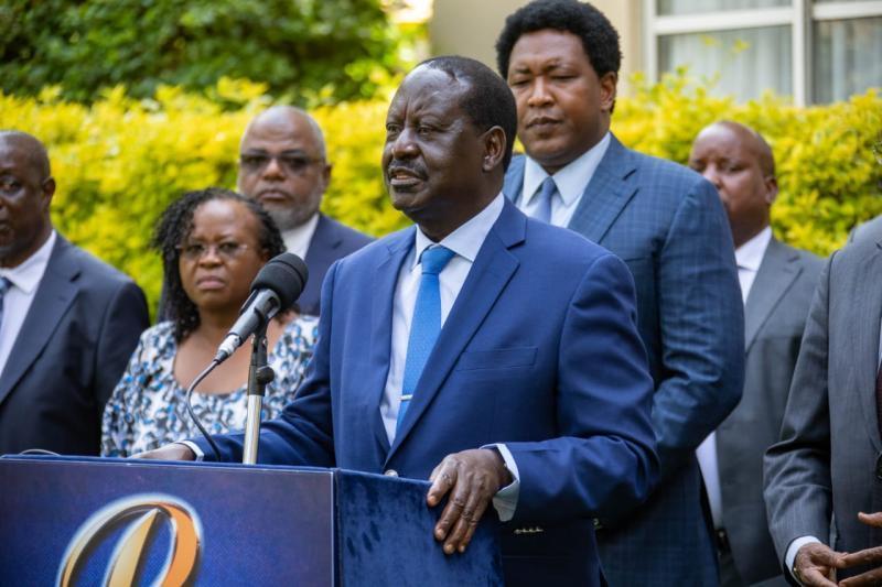 File image of Azimio leader Raila Odinga